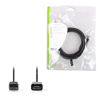 NEDIS CCGP37100BK20 DisplayPort - HDMI Cable, DisplayPort Male - HDMI Connector