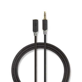 NEDIS CABW22050AT10 Stereo Audio Cable 3.5 mm Male - 3.5 mm Female 1.0 m Anthrac