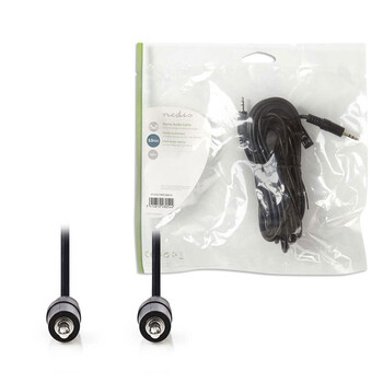 NEDIS CAGP22000BK50 Stereo Audio Cable 3.5 mm Male - 3.5 mm Male 5.0m Black