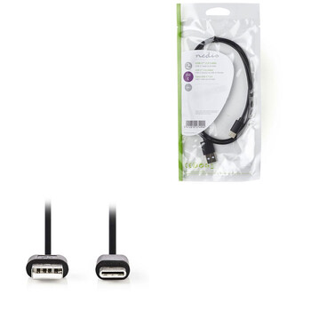 NEDIS CCGP60600BK10 USB 2.0 Cable Type-C Male - A Male 1.0 m Black