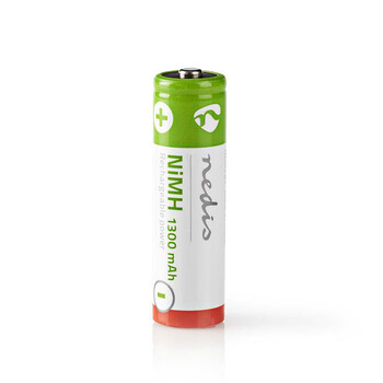NEDIS BANM13HR64B Rechargeable Ni-MH Battery AA, 1.2V, 1300 mAh, 4 pieces, Blist