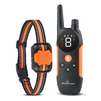 POWERTECH ηλεκτρικό κολάρο εκπαίδευσης σκύλου PT-1398 με ασύρματο χειριστήριο, εμβέλεια 300m
