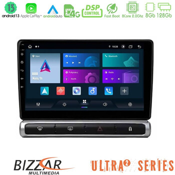 Bizzar Ultra Series Citroen c3 2016-> 8core Android13 8+128gb Navigation Multimedia Tablet 9" u-ul2-Ct2503