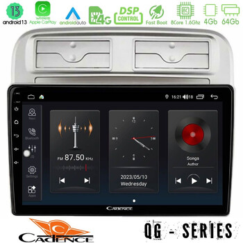 Cadence qg Series 8core Android13 4+64gb Fiat Grande Punto 2006-2011 Navigation Multimedia Tablet 9" u-qg-Ft1781