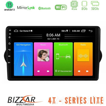 Bizzar 4t Series Fiat Tipo 2015-2022 (Sedan) 4core Android13 2+32gb Navigation Multimedia Tablet 9" u-lvb-Ft0802