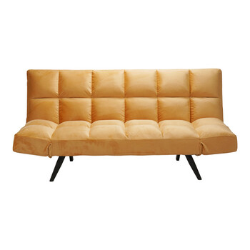 Καναπές - κρεβάτι 3θέσιος Freddo pakoworld σε μουσταρδί βελούδο 181x81x86εκ