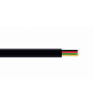 CABLEXPERT FLAT TELEPHONE CABLE STRANDED WIRE 100m BLACK 4 WIRES
