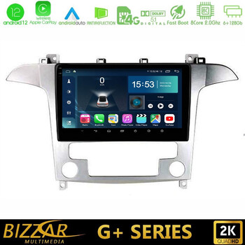 Bizzar g+ Series Ford s-max 2006-2012 8core Android12 6+128gb Navigation Multimedia Tablet 9" u-g-Fd409s