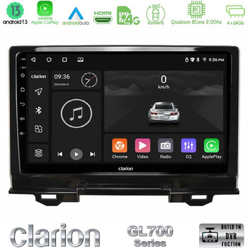 Clarion Gl700 Series 8core Android13 4+64gb Honda hr-v 2021-> Navigation Multimedia Tablet 9" με Carplay & Android Auto u-gl7-Hd1034