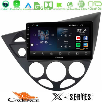 Cadence x Series Ford Focus 1999-2004 8core Android 14 4+64gb Navigation Multimedia Tablet 9" u-x-Fd1331