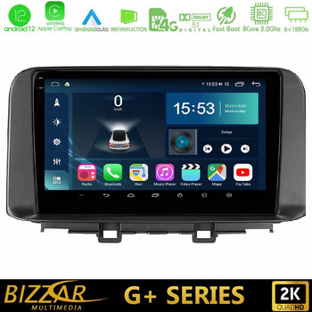Bizzar g+ Series Hyundai Kona 2018-2023 8core Android12 6+128gb Navigation Multimedia Tablet 9" u-g-Hy0342