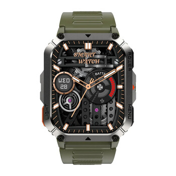 BLACKVIEW MULTI-FUNCTION SMARTWATCH WITH FLASHLIGHT COMPASS BT CALL & HEALTH MANAGEMENT GREEN