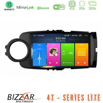 Bizzar 4t Series Toyota Yaris 4core Android13 2+32gb Navigation Multimedia Tablet 9" u-lvb-Ty0635