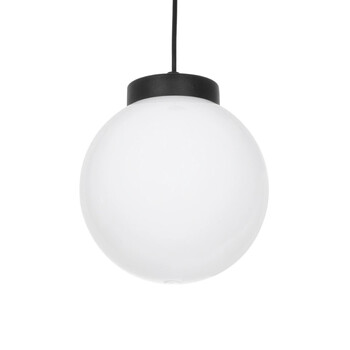 GLOBOSTAR® AGROS 61591 Κρεμαστό Φωτιστικό Οροφής Κήπου με Ντουί 1 x E27 AC 220-240V Αδιάβροχο IP65 - Λευκό & Μάυρο - Μ20 x Π20 x Υ22cm