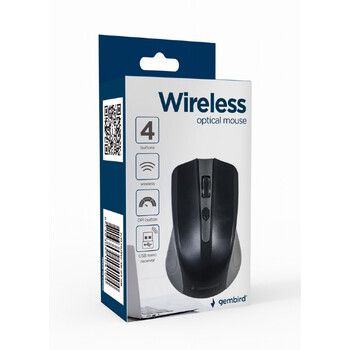 GEMBIRD WIRELESS OPTICAL MOUSE SPACEGREY BLACK
