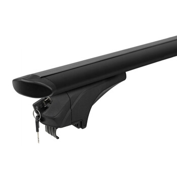 14690/MB ΜΠΑΡΕΣ ΑΛΟΥΜΙΝΙΟΥ SONIC BLACK XL 130cm ΣΕ ΜΑΥΡΟ ΧΡΩΜΑ ΓΙΑ ΟΡΟΦΗ ΜΕ FLUSH ΚΑΙ RAISED RAILS MENABO - 2 ΤΕΜ.