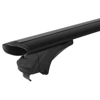 14690/MB ΜΠΑΡΕΣ ΑΛΟΥΜΙΝΙΟΥ SONIC BLACK XL 130cm ΣΕ ΜΑΥΡΟ ΧΡΩΜΑ ΓΙΑ ΟΡΟΦΗ ΜΕ FLUSH ΚΑΙ RAISED RAILS MENABO - 2 ΤΕΜ.