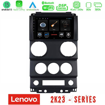 Lenovo car pad Jeep Wrangler 2008-2010 4core Android 13 2+32gb Navigation Multimedia Tablet 9" u-len-Jp1037
