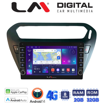LM Digital - LM ZG8294B GPS Οθόνη OEM Multimedia Αυτοκινήτου για Citroen Elysee 2013 > Peugeot 301 2013 > (CarPlay/AndroidAuto/BT/GPS/WIFI/GPRS) electriclife