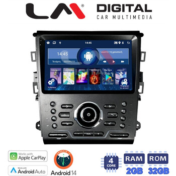 LM_Digital LM Digital - LM ZN4370 GPS Οθόνη OEM Multimedia Αυτοκινήτου για Ford Mondeo 2014> (CarPlay/AndroidAuto/BT/GPS/WIFI/GPRS) electriclife