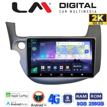LM Digital - LM ZQ8549G GPS Οθόνη OEM Multimedia Αυτοκινήτου για Honda Jazz 2008 > 2012 (CarPlay/AndroidAuto/BT/GPS/WIFI/GPRS) electriclife