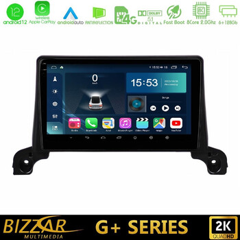 Bizzar g+ Series Peugeot 3008/5008 2017-2023 8core Android12 6+128gb Navigation Multimedia Tablet 9" u-g-Pg0433