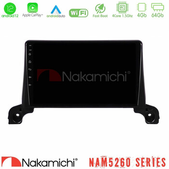 Nakamichi Nam5260 Series 4core Android12 4+64gb Peugeot 3008/5008 2017-2023 Navigation Multimedia Tablet 9" με Carplay & Android Auto u-n44-Pg0433