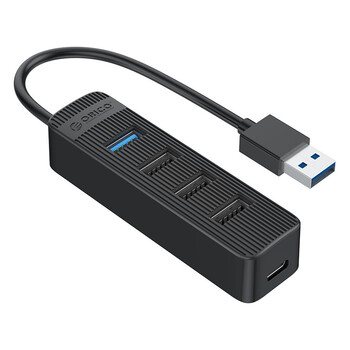 ORICO USB hub TWU32-4A, 4x θυρών, USB 3.0, 5Gbps, USB σύνδεση, μαύρο