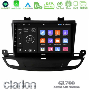 Clarion Gl700 Lite Series 8core Android11 6+128gb Opel Insignia 2 2017-2020 navigation Multimedia Tablet 9" με Carplay & Android Auto u-G76l-Op1402