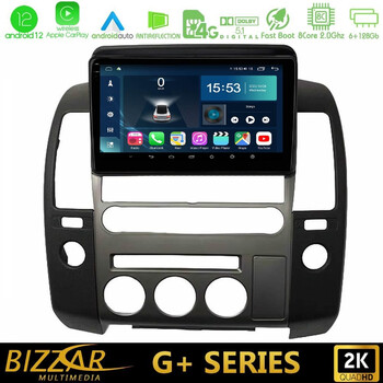 Bizzar g+ Series Nissan Navara / Pathfinder 2006-2012 (με Εργ.οθόνη) 8core Android12 6+128gb Navigation Multimedia Tablet 9" u-g-Ns1340