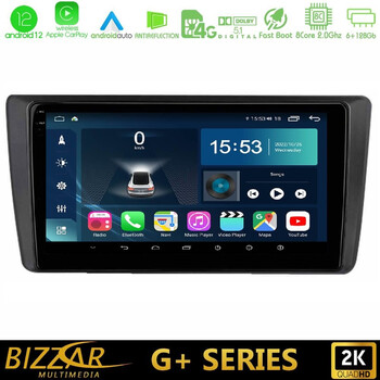 Bizzar g+ Series Skoda Octavia 2004-2012 8core Android12 6+128gb Navigation Multimedia Tablet 9" u-g-Sk1914