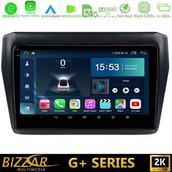 Bizzar g+ Series Suzuki Swift 2017-2023 8core Android12 6+128gb Navigation Multimedia Tablet 9" u-g-Sz0522