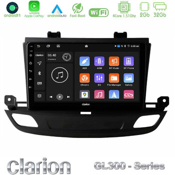 Clarion Gl300 Series 4core Android11 2+32gb Opel Insignia 2 2017-2020 Navigation Multimedia Tablet 9" με Carplay & Android Auto u-gl3-Op1402