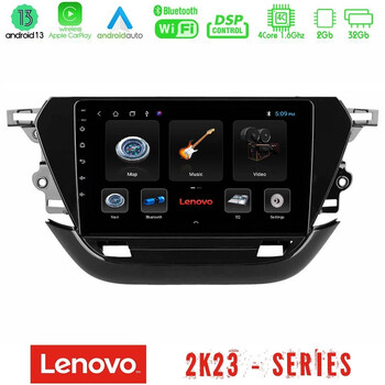 Lenovo car pad Opel Corsa f 2019-2023 4core Android 13 2+32gb Navigation Multimedia Tablet 9" u-len-Op1740