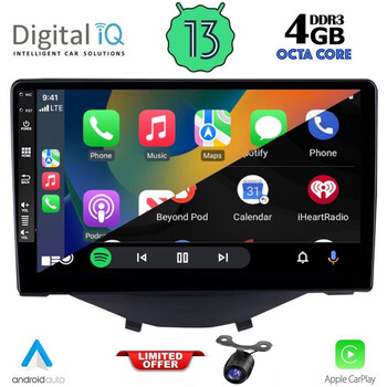 DIQ BXD 6715_CPA CLIMA (9inc) MULTIMEDIA TABLET for CITROEN C1 - PEUGEOT 108 - TOYOTA AYGO mod. 2014-2022