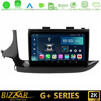 Bizzar g+ Series Opel Mokka 2016-2020 8core Android12 6+128gb Navigation Multimedia Tablet 9" u-g-Op0101