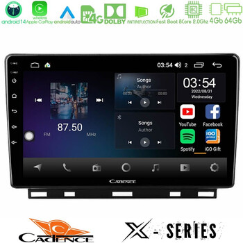 Cadence x Series Renault Clio 5 2020-2024 8core Android 14 4+64gb Navigation Multimedia Tablet 9" u-x-Rn1389
