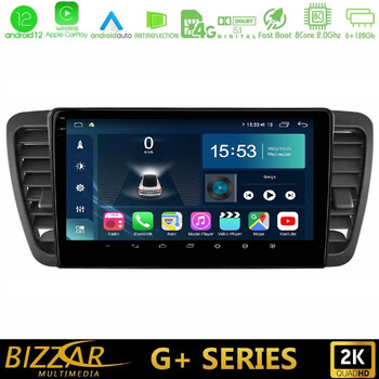 Bizzar g+ Series Subaru Legacy/outback 2002-2008 8core Android12 6+128gb Navigation Multimedia Tablet 9" u-g-Su0969
