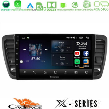 Cadence x Series Subaru Legacy/outback 2002-2008 8core Android 14 4+64gb Navigation Multimedia Tablet 9" u-x-Su0969