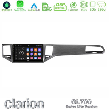 Clarion Gl700 Lite Series 8core Android11 2+32gb vw Sportsvan 2014-2020 Navigation Multimedia Tablet 9" με Carplay & Android Auto u-G72l-Vw0135sg