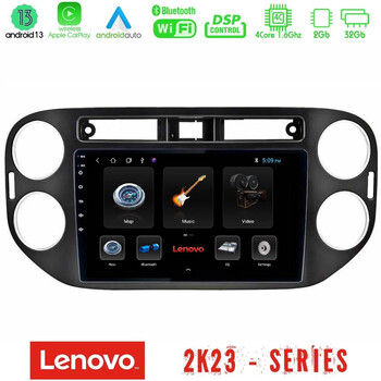 Lenovo car pad vw Tiguan (23mm Alarm Button) 4core Android 13 2+32gb Navigation Multimedia Tablet 9" u-len-Vw0639