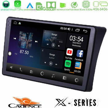 Cadence x Series Nissan Navara/pathfinder 8core Android 14 4+64gb Navigation Multimedia Tablet 9" u-x-Ns1354