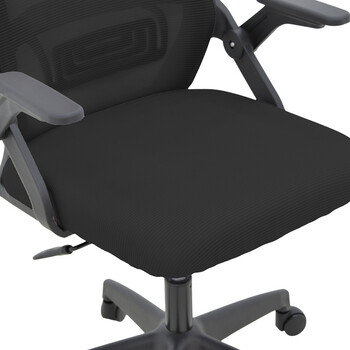Καρέκλα γραφείου Peja pakoworld mesh ύφασμα μαύρο 58x60x107-117εκ