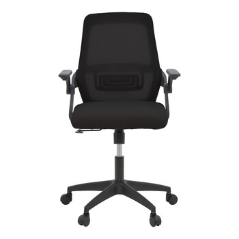 Καρέκλα γραφείου Reji pakoworld mesh ύφασμα μαύρο 58x60x89-99εκ