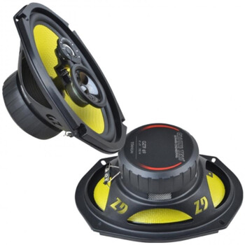 Gztf 69 - High Quality Coax Speaker With Hqpp-Structure Cone - Resonance Free Steel Basket - Efficient 3 ohm Voice Coil - 0.51” Mylar-Tweeter With Overload Protection - 2.17” Mylar-Midrange With Overload Protection