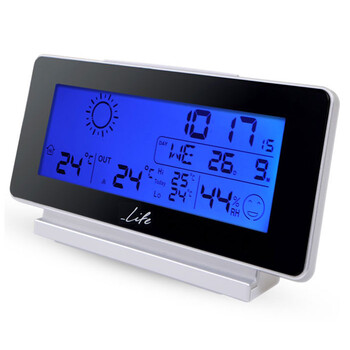 Life Savanna Weather Station With Wireless Outdoor Sensor,clock& Alarm Function