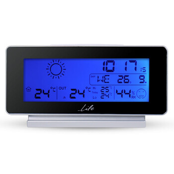 Life Savanna Weather Station With Wireless Outdoor Sensor,clock& Alarm Function