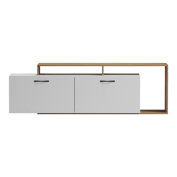 Έπιπλο τηλεόρασης Tobler pakoworld σε oak- λευκή απόχρωση 170x40x53εκ