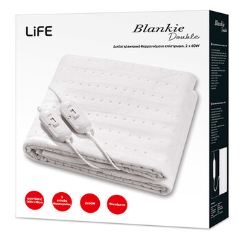 Life Blankie Double Electric Heated Underblanket,2x60w