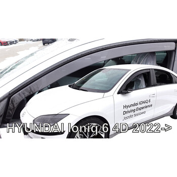 ΑΝΕΜ.SET17320 ΑΝΕΜΟΘΡΑΥΣΤΕΣ ΓΙΑ HYUNDAI IONIQ 6 4D 2022+ ΣΕΤ ΑΥΤΟΚΙΝΗΤΟΥ ΑΠΟ ΕΥΚΑΜΠΤΟ ΦΙΜΕ ΠΛΑΣΤΙΚΟ HEKO - 4 ΤΕΜ